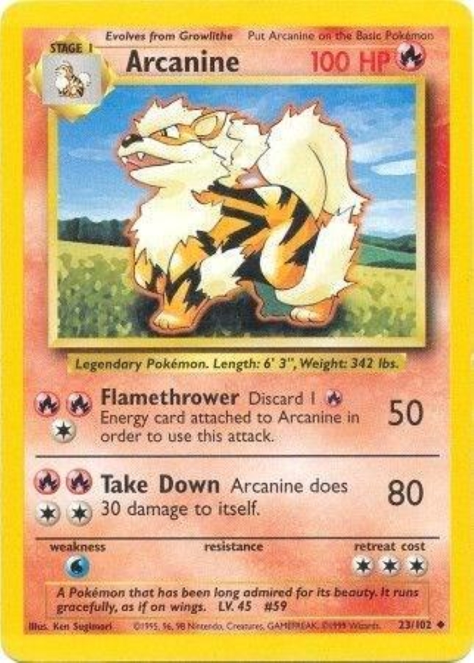 arcanine-uncommon-base-set-23-102-pokemon-karti-1.jpg Arcanine - Uncommon - Base Set - 23/102 - Pokemon Kartı - Görsel 1
