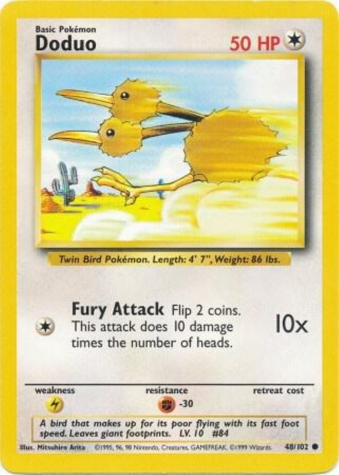 doduo-common-base-set-48-102-pokemon-karti-1.jpg Doduo - Common - Base Set - 48/102 - Pokemon Kartı - Görsel 1