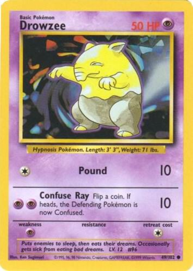 drowzee-common-base-set-49-102-pokemon-karti-1.jpg Drowzee - Common - Base Set - 49/102 - Pokemon Kartı - Görsel 1