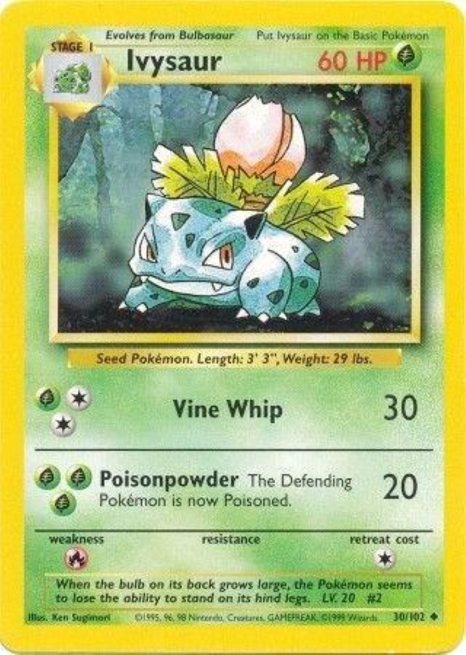 ivysaur-uncommon-base-set-30-102-pokemon-karti-1.jpg Ivysaur - Uncommon - Base Set - 30/102 - Pokemon Kartı - Görsel 1