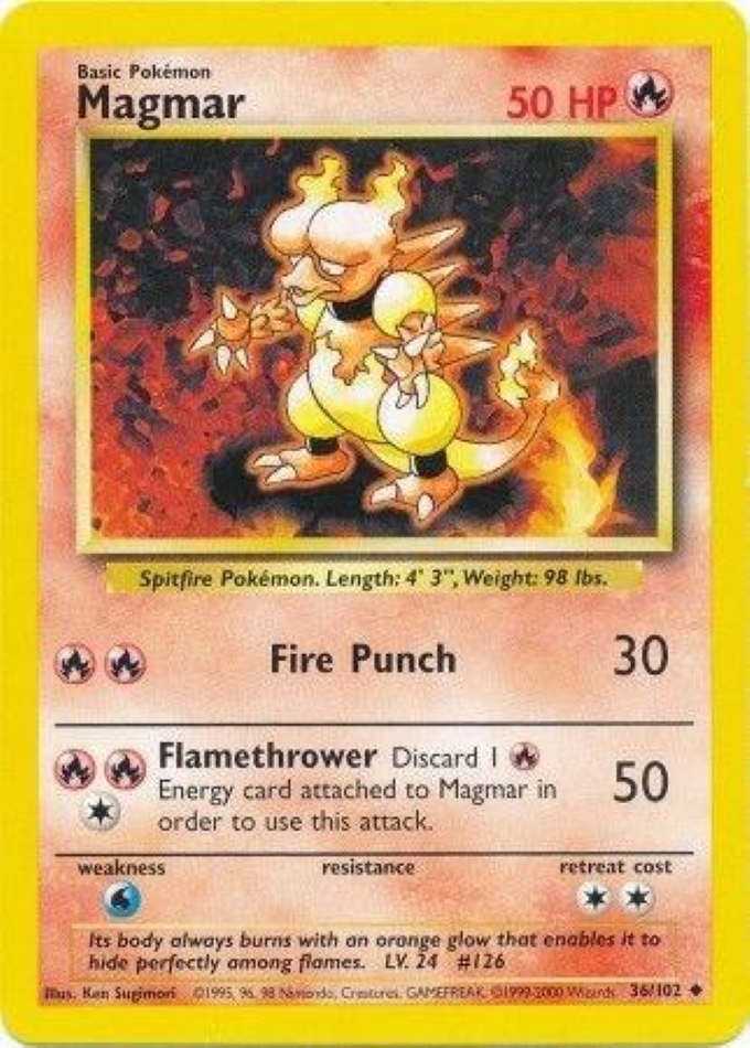 magmar-uncommon-base-set-36-102-pokemon-karti-1.jpg Magmar - Uncommon - Base Set - 36/102 - Pokemon Kartı - Görsel 1