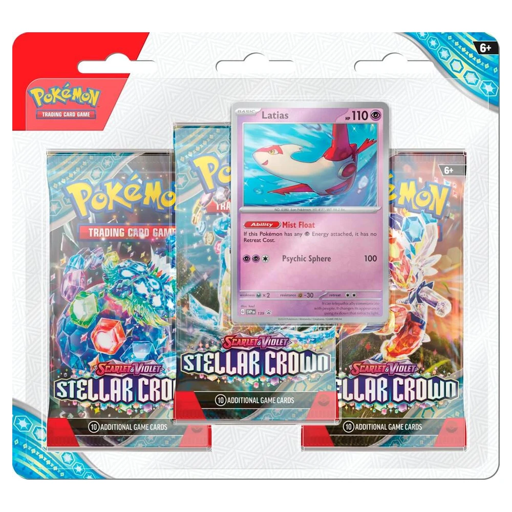 Pokemon TCG: Stellar Crown 3 Pack Blister (Latias)