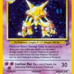 Alakazam - Holo Rare - Base Set 2 - 1/130 - Pokemon Kartı