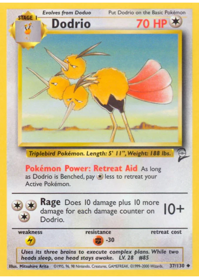 dodrio-uncommon-base-set-2-37-130-pokemon-karti.webp Dodrio - Uncommon - Base Set 2 - 37/130 - Pokemon Kartı - Görsel 1