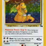 Dragonite - Holo Rare - Fossil - 4/62 - Pokemon Kartı