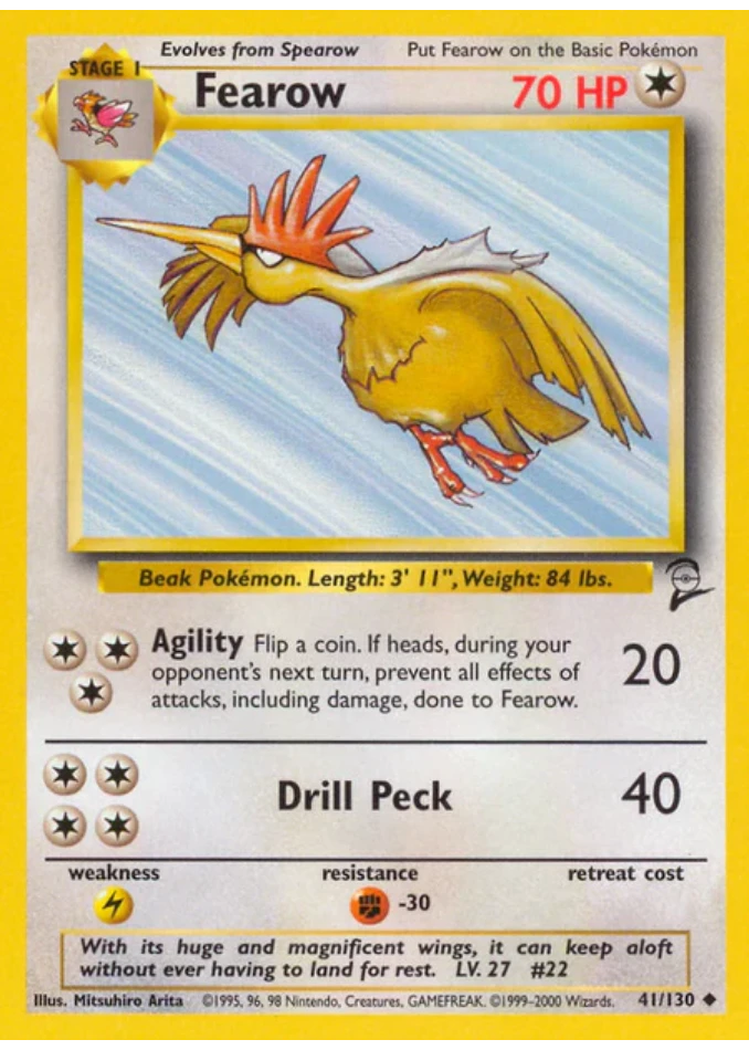 fearow-uncommon-base-set-2-41-130-pokemon-karti.webp Fearow - Uncommon - Base Set 2 - 41/130 - Pokemon Kartı - Görsel 1