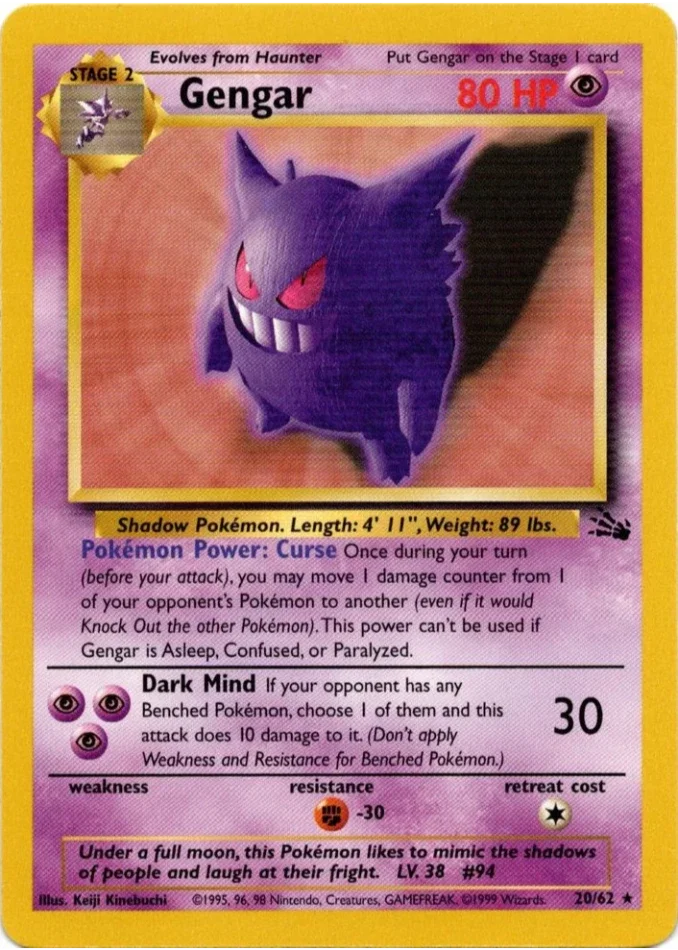 gengar-rare-fossil-20-62-pokemon-karti.webp Gengar - Rare - Fossil - 20/62 - Pokemon Kartı - Görsel 1