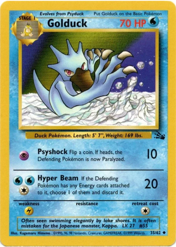 golduck-uncommon-fossil-35-62-pokemon-karti.webp Golduck - Uncommon - Fossil - 35/62 - Pokemon Kartı - Görsel 1