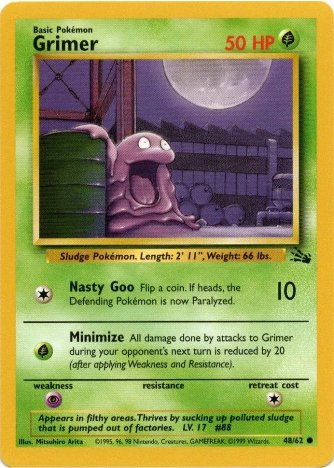 grimer-common-fossil-48-62-pokemon-karti.webp Grimer - Common - Fossil - 48/62 - Pokemon Kartı - Görsel 1