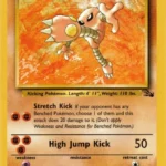Hitmonlee - Rare - Fossil - 22/62 - Pokemon Kartı