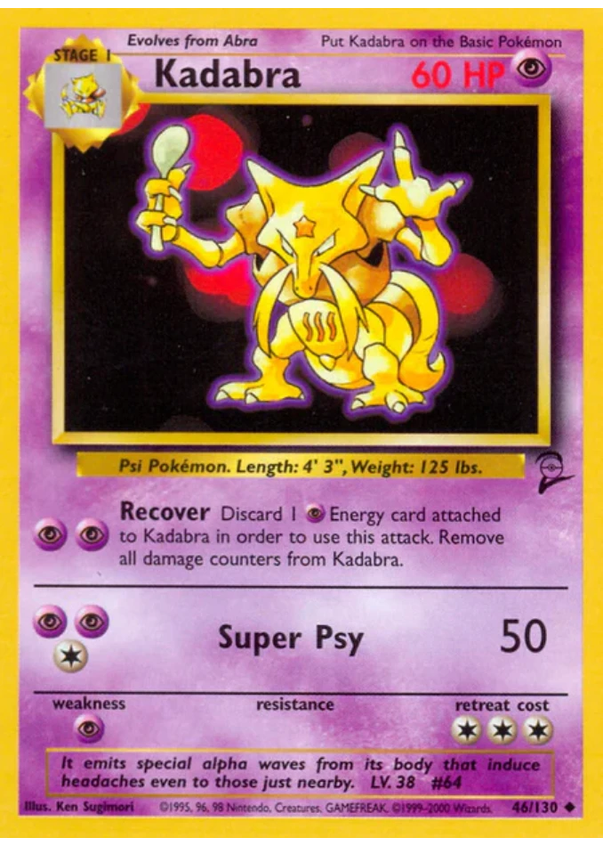 kadabra-uncommon-base-set-2-46-130-pokemon-karti.webp Kadabra - Uncommon - Base Set 2 - 46/130 - Pokemon Kartı - Görsel 1