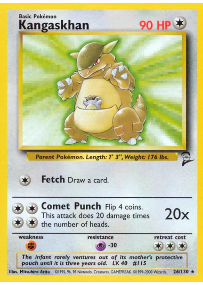 kangaskhan-rare-base-set-2-26-130-pokemon-karti.webp Kangaskhan - Rare - Base Set 2 - 26/130 - Pokemon Kartı - Görsel 1