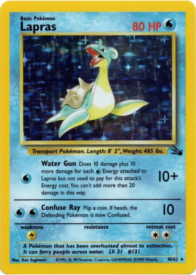 lapras-holo-rare-fossil-10-62-pokemon-karti.webp Lapras - Holo Rare - Fossil - 10/62 - Pokemon Kartı - Görsel 1