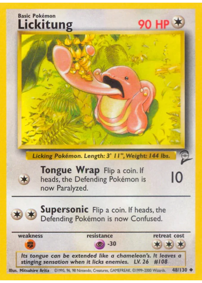 lickitung-uncommon-base-set-2-48-130-pokemon-karti.webp Lickitung - Uncommon - Base Set 2 - 48/130 - Pokemon Kartı - Görsel 1