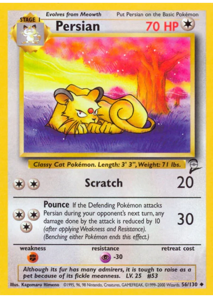 persian-uncommon-base-set-2-56-130-pokemon-karti.webp Persian - Uncommon - Base Set 2 - 56/130 - Pokemon Kartı - Görsel 1