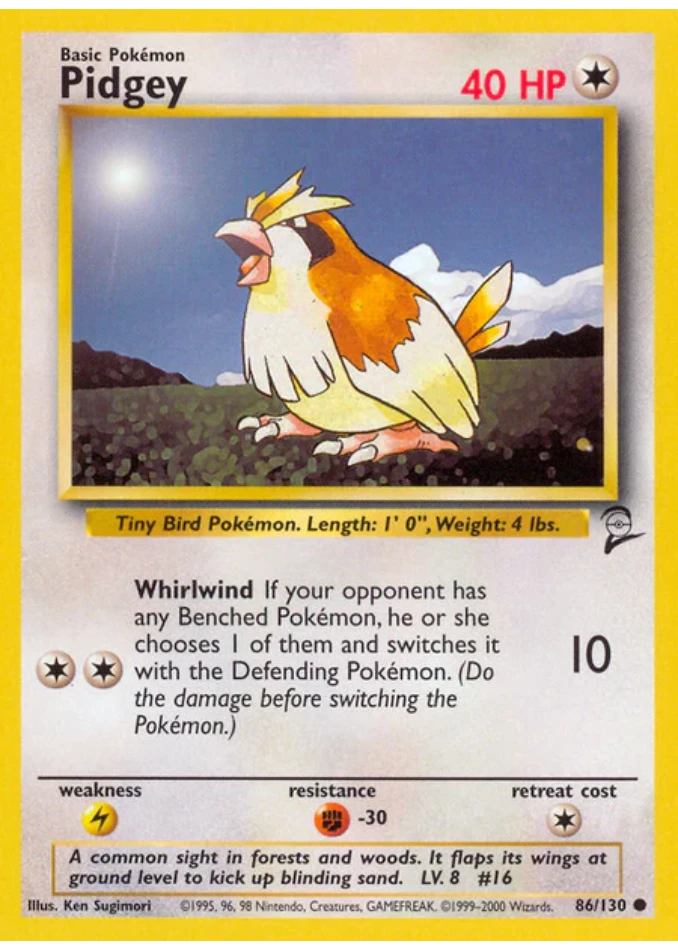 pidgey-common-base-set-2-86-130-pokemon-karti.webp Pidgey - Common - Base Set 2 - 86/130 - Pokemon Kartı - Görsel 1