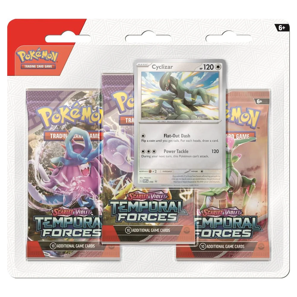 Pokemon TCG: Temporal Forces 3 Pack Blister (Cyclizar) ürün görseli