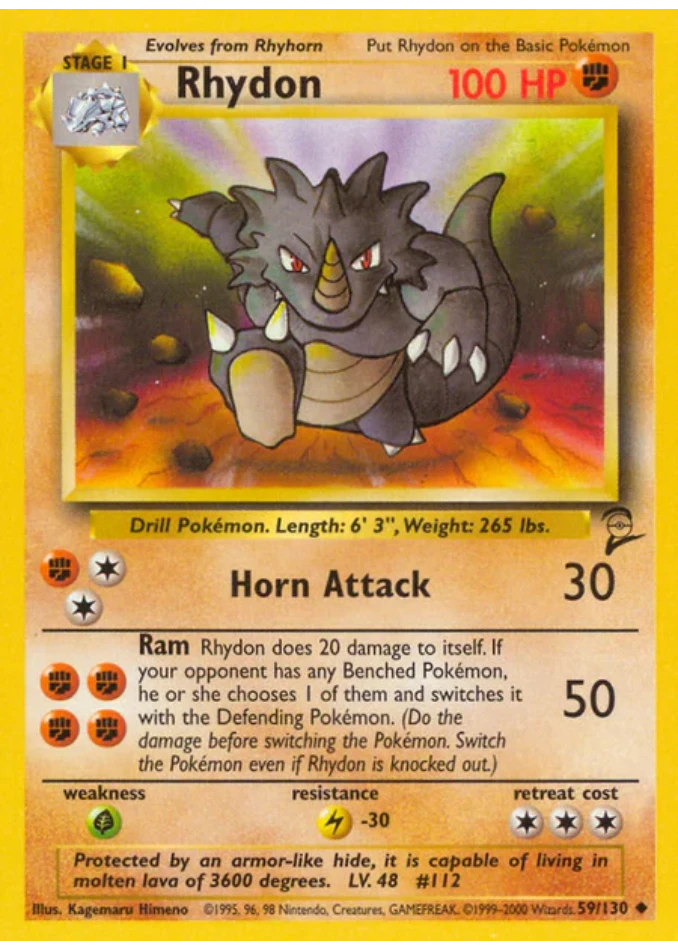 rhydon-uncommon-base-set-2-59-130-pokemon-karti.webp Rhydon - Uncommon - Base Set 2 - 59/130 - Pokemon Kartı - Görsel 1