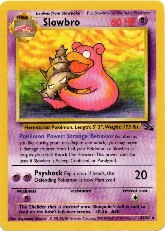 slowbro-uncommon-fossil-43-62-pokemon-karti.webp Slowbro - Uncommon - Fossil - 43/62 - Pokemon Kartı - Görsel 1