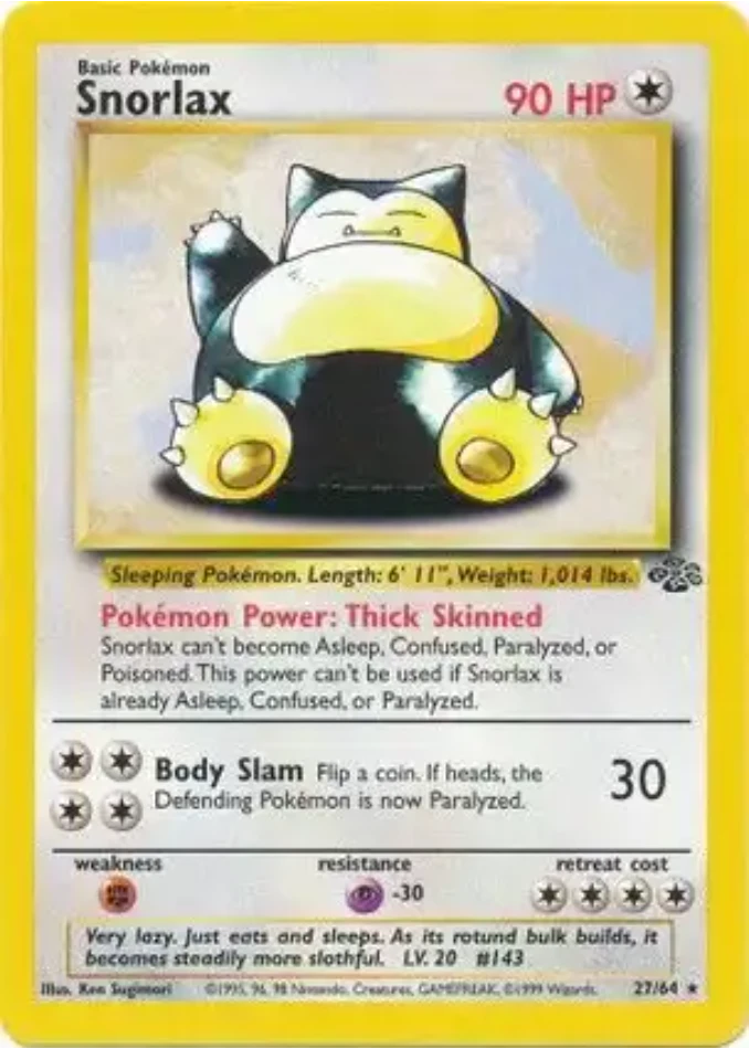 snorlax-rare-jungle-27-64-pokemon-karti.webp Snorlax - Rare - Jungle - 27/64 - Pokemon Kartı - Görsel 1