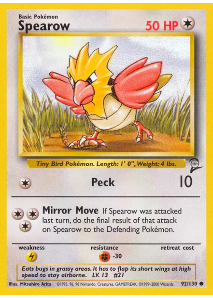 spearow-common-base-set-2-92-130-pokemon-karti.webp Spearow - Common - Base Set 2 - 92/130 - Pokemon Kartı - Görsel 1
