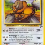 Tauros - Uncommon - Base Set 2 - 62/130 - Pokemon Kartı