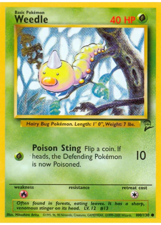 weedle-common-base-set-2-100-130-pokemon-karti.webp Weedle - Common - Base Set 2 - 100/130 - Pokemon Kartı - Görsel 1