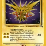 Zapdos - Rare - Fossil - 30/62 - Pokemon Kartı