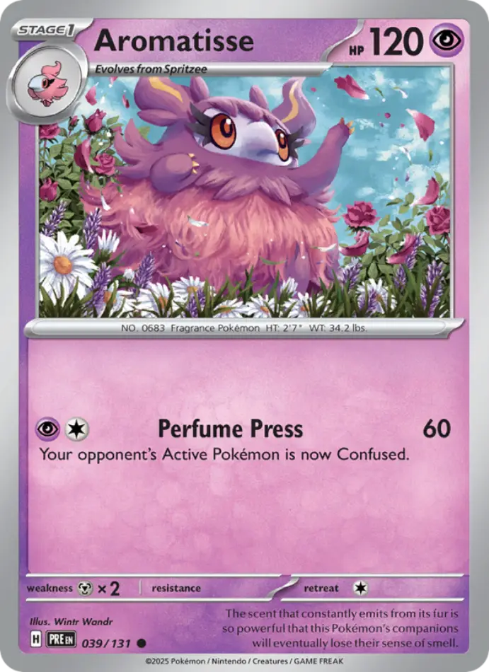 aromatisse-common-prismatic-evolutions-039-131-pokemon-karti.webp Aromatisse - Poke Ball Reverse Holo Common - Prismatic Evolutions - 039/131 - Pokemon Kartı - Görsel 1