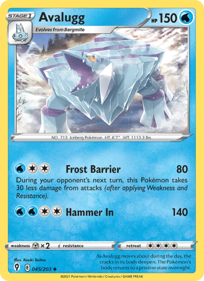 avalugg-uncommon-evolving-skies-045-203-pokemon-karti.webp Avalugg - Reverse Holo Uncommon - Evolving Skies - 045/203 - Pokemon Kartı - Görsel 1