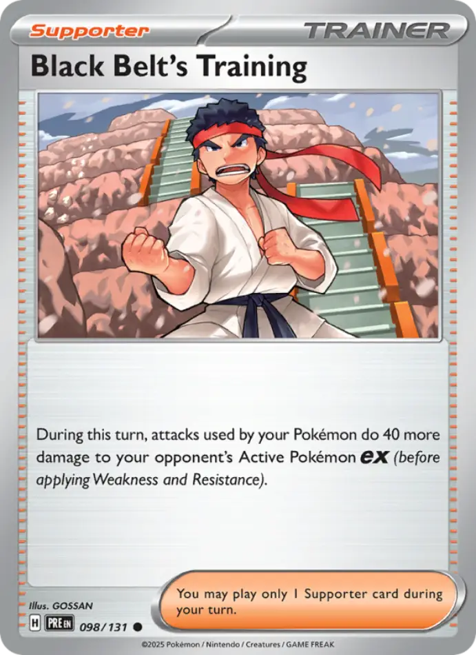 black-belt-s-training-common-prismatic-evolutions-098-131-trainer-karti.webp Black Belt's Training - Poke Ball Reverse Holo Common - Prismatic Evolutions - 098/131 - Trainer Kartı - Görsel 1