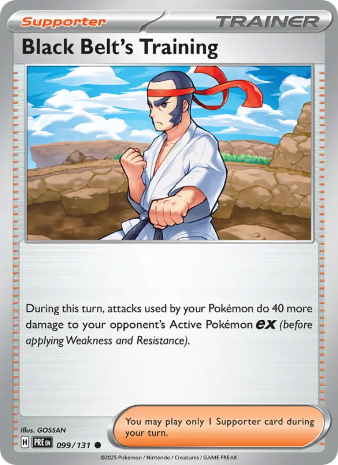 black-belt-s-training-common-prismatic-evolutions-099-131-trainer-karti.webp Black Belt's Training - Master Ball Reverse Holo Common - Prismatic Evolutions - 099/131 - Trainer Kartı - Görsel 1