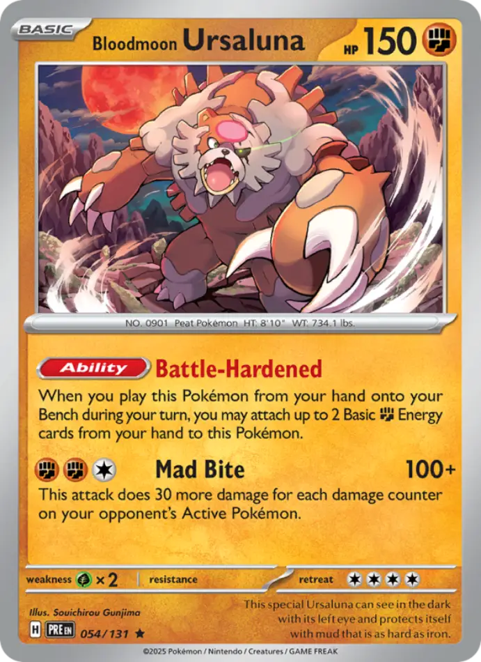 bloodmoon-ursaluna-holo-rare-prismatic-evolutions-054-131-pokemon-karti.webp Bloodmoon Ursaluna - Master Ball Reverse Holo Rare - Prismatic Evolutions - 054/131 - Pokemon Kartı - Görsel 1