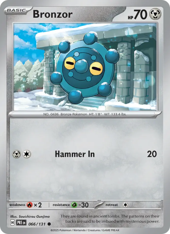 bronzor-common-prismatic-evolutions-066-131-pokemon-karti.webp Bronzor - Common - Prismatic Evolutions - 066/131 - Pokemon Kartı - Görsel 1