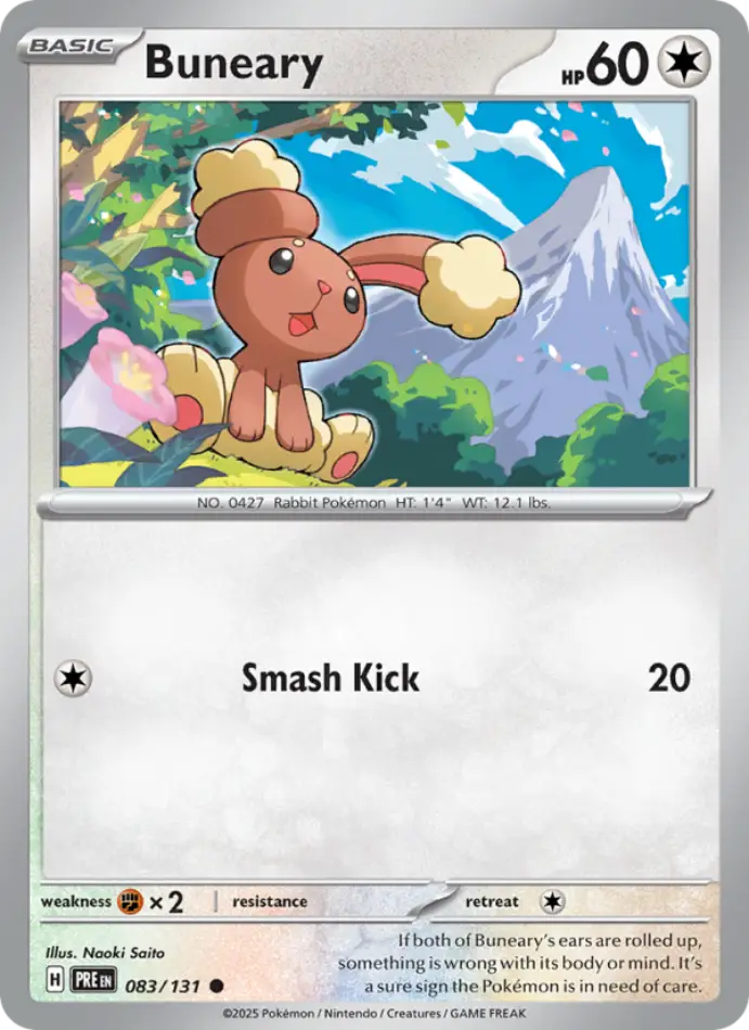 buneary-common-prismatic-evolutions-083-131-pokemon-karti.webp Buneary - Common - Prismatic Evolutions - 083/131 - Pokemon Kartı - Görsel 1
