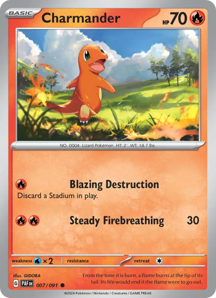 charmander-common-paldean-fates-007-91-pokemon-karti.webp Charmander - Reverse Holo Common - Paldean Fates - 007/91 - Pokemon Kartı - Görsel 1