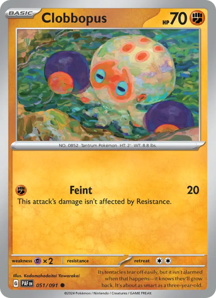 clobbopus-common-paldean-fates-051-91-pokemon-karti.webp Clobbopus - Reverse Holo Common - Paldean Fates - 051/91 - Pokemon Kartı - Görsel 1