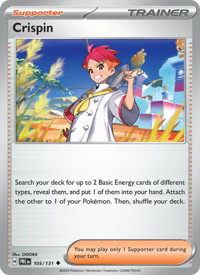 crispin-uncommon-prismatic-evolutions-105-131-trainer-karti.webp Crispin - Reverse Holo Uncommon - Prismatic Evolutions - 105/131 - Trainer Kartı - Görsel 1