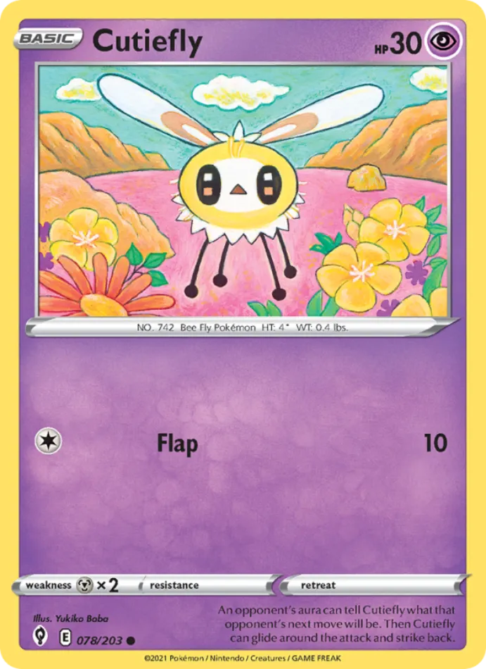 cutiefly-common-evolving-skies-078-203-pokemon-karti.webp Cutiefly - Reverse Holo Common - Evolving Skies - 078/203 - Pokemon Kartı - Görsel 1