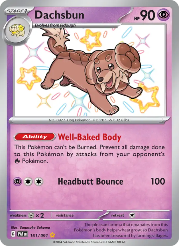 dachsbun-paldean-fates-161-91-pokemon-karti.webp Dachsbun - Shiny Rare - Paldean Fates - 161/91 - Pokemon Kartı - Görsel 1