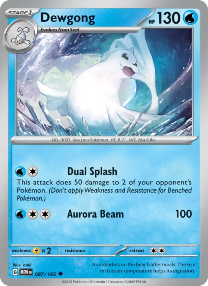 dewgong-uncommon-151-087-165-pokemon-karti.webp Dewgong - Reverse Holo Uncommon - 151 - 087/165 - Pokemon Kartı - Görsel 1