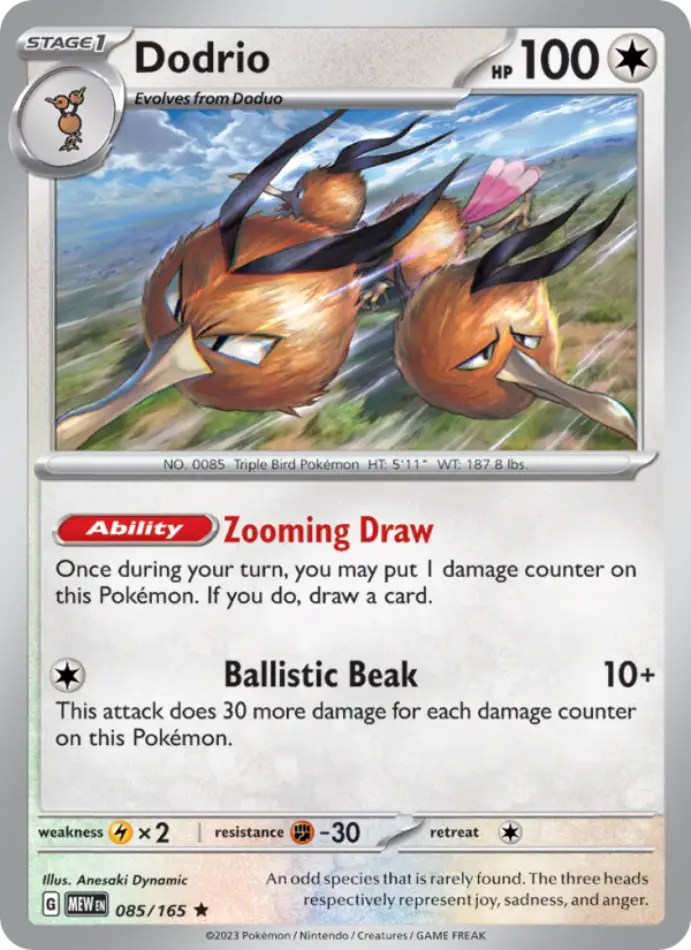 dodrio-holo-rare-151-085-165-pokemon-karti.webp Dodrio - Holo Rare - 151 - 085/165 - Pokemon Kartı - Görsel 1