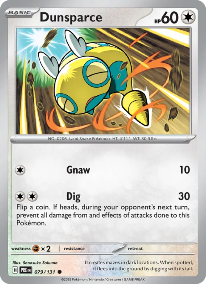 dunsparce-common-prismatic-evolutions-079-131-pokemon-karti.webp Dunsparce - Poke Ball Reverse Holo Common - Prismatic Evolutions - 079/131 - Pokemon Kartı - Görsel 1