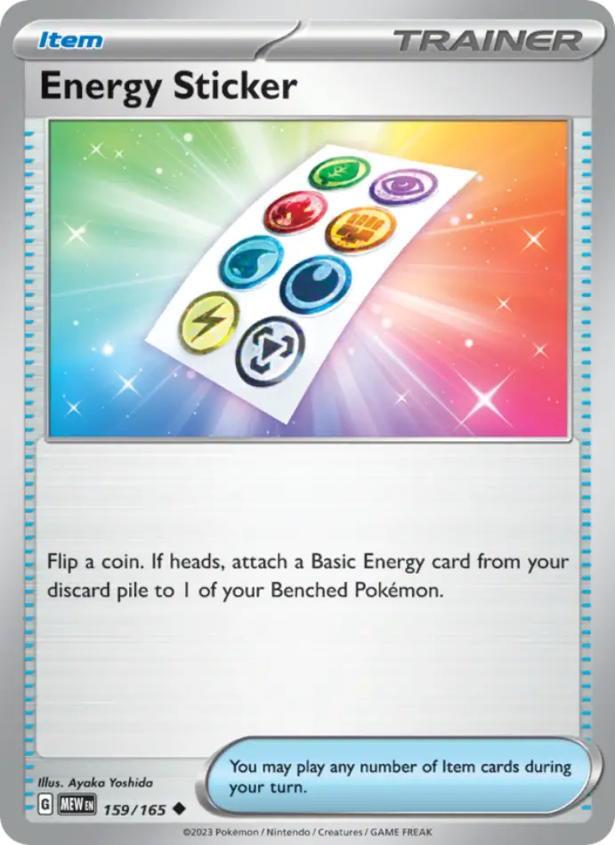 energy-sticker-uncommon-151-159-165-trainer-karti.webp Energy Sticker - Uncommon - 151 - 159/165 - Trainer Kartı - Görsel 1