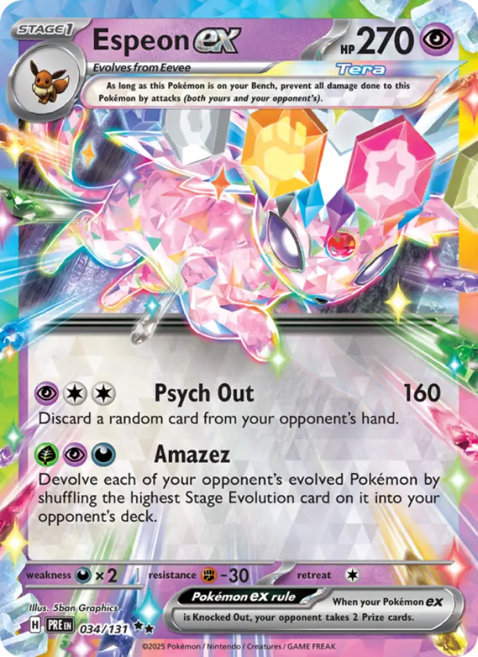 espeon-ex-double-rare-prismatic-evolutions-034-131-pokemon-karti.webp Espeon ex - Double Rare - Prismatic Evolutions - 034/131 - Pokemon Kartı - Görsel 1