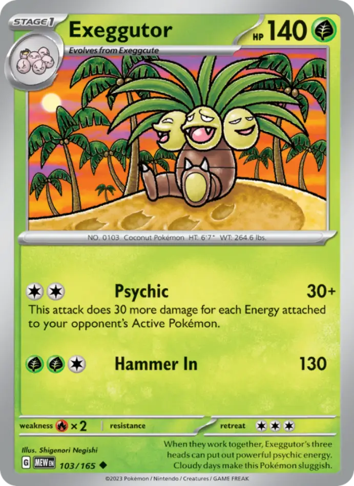 exeggutor-uncommon-151-103-165-pokemon-karti.webp Exeggutor - Reverse Holo Uncommon - 151 - 103/165 - Pokemon Kartı - Görsel 1