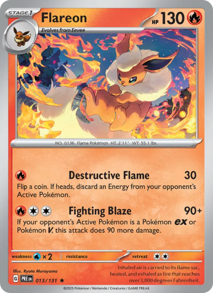 flareon-holo-rare-prismatic-evolutions-013-131-pokemon-karti.webp Flareon - Poke Ball Reverse Holo Rare - Prismatic Evolutions - 013/131 - Pokemon Kartı - Görsel 1