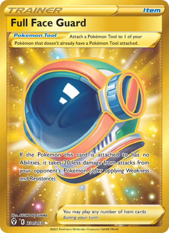 full-face-guard-secret-rare-evolving-skies-231-203-trainer-karti.webp Full Face Guard -Secret Rare - Evolving Skies - 231/203 - Trainer Kartı - Görsel 1