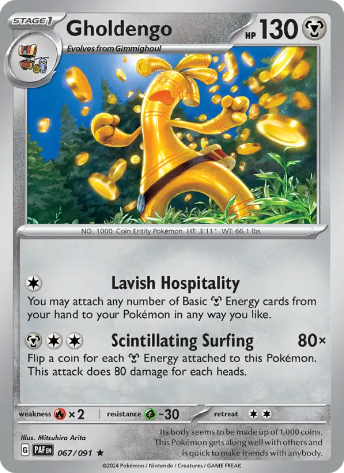 gholdengo-holo-rare-paldean-fates-067-91-pokemon-karti.webp Gholdengo - Reverse Holo Rare - Paldean Fates - 067/91 - Pokemon Kartı - Görsel 1