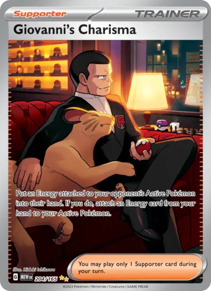 giovanni-s-charisma-special-illustration-rare-151-204-165-trainer-karti.webp Giovanni's Charisma - Special Illustration Rare - 151 - 204/165 - Trainer Kartı - Görsel 1